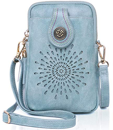 APHISON Handytasche Damen Crossbody bag zum Umhängen Umhängetasche Modern Handy Umhängetasche Klein veganem Leder Geldbörse Damen für Handy Verstellbar Schultergurt