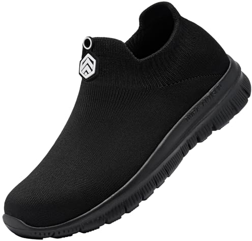 LARNMERN Zapatos de Seguridad para Hombre Mujer Zapatillas de Seguridad Ligero Cómodo Transpirable Calzado de Seguridad(Negro C,41EU)