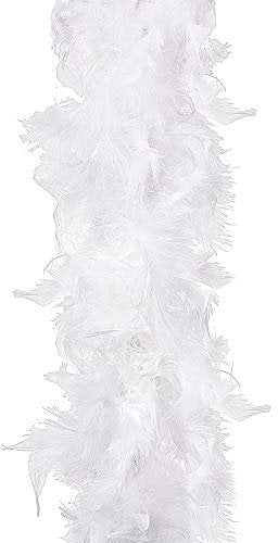 SPRINGOS Federgirlande Weiß 300 cm Hochzeit Babyshower Weihnachten Party Dekoration