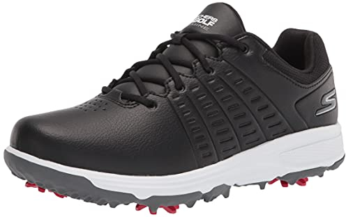 Skechers Women's Go Jasmine Spiked Waterproof Golf Shoe, Black, 6 UK