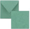 Quadratisches Einzelkarten-Set - 15 x 15 cm - mit Brief-Umschlägen - Kraftpapier Eukalyptus-Grün - 25 Stück - für Grußkarten & mehr