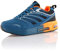 Fusskleidung® Damen Herren Sportschuhe Dämpfung Sneaker leichte Laufschuhe Blau Orange EU 39