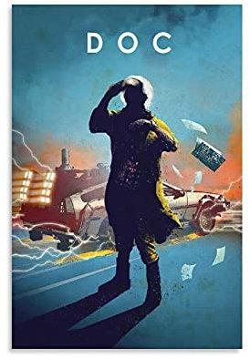 GNKIO Back to The Future (2) Leinwand Kunst Poster und Wand Kunst Bild Druck Moderne Familie Schlafzimmer Dekor Poster 12x18inch(30x45cm)