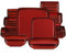 LOVECASA, Série Vibri, Service de Table 8 Personnes, 32 pièce Service de Vaisselle Carré en Grès avec 8 Assiettes Plates, 8 Assiettes à Dessert, 8 Assiettes Creuses, 8 Bols - Dégradé Rouge