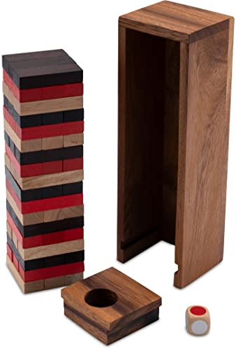 LOGOPLAY Wackel Turm 3-farbig für 2 oder mehr Spieler - 25 cm Höhe - Condo
