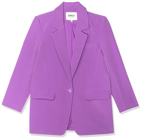 Blazer Oversize Femme Chic Cardigan Basique Veste Business Mantel ONLLANA-Berry, Couleurs:Rose-Vif, Taille:36