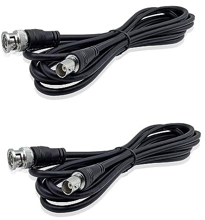 iYueMps Cavo coassiale di prolunga BNC maschio a femmina CCTV (2 pezzi BNC M - F, 3 m)