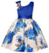BUNNY LULU Mädchen Kleid mit schräger Schulter, Brautjungfer, Hochzeit, Prinzessin, Kinder, Schleife, Geburtstagsball, Party, Show, Abend, Lavendel.（Blau,9-10 Jahre）