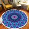 Tomifine Mandala Rund Teppich Quasten, Böhmen Handgewebte Baumwolle Teppiche für Schlafzimmer Wohnzimmer Hausdekor (120 cm,Lila)