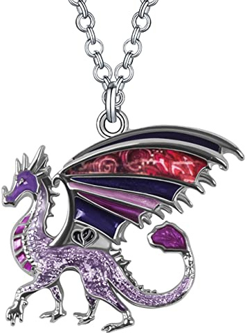 DALANE Emaille Legierung Neuheit Drache Halskette Dinosaurier Anhänger Schmuck Geschenke für Damen Mädchen Kinder