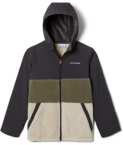 Columbia Steens Mountain Novelty, Giacca in pile con cappuccio da ragazzo