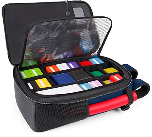 ENHANCE MTG Backpack - Collector's Edition TCG Backpack for Deck Boxes, Sleeved Cards, Playmats, MTG Accessories - Customizable Card Organization with Built-in Defender Screen (Dragon Blue)