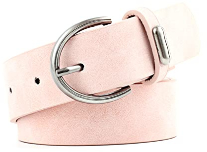 Bantopgong Ledergürtel für Damen Klassischer Retro Freizeitgürtel Runde Dornschließe Ledergürtel Jeans Lässiger dekorativer Gürtel