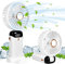 AMFUN Portable Handheld USB Rechargeable Fan, 4800mAh, 90° Foldable Mini Desk With LED Digital Display, 5 Speeds Multi-Function for Outdoor Indoor (White)