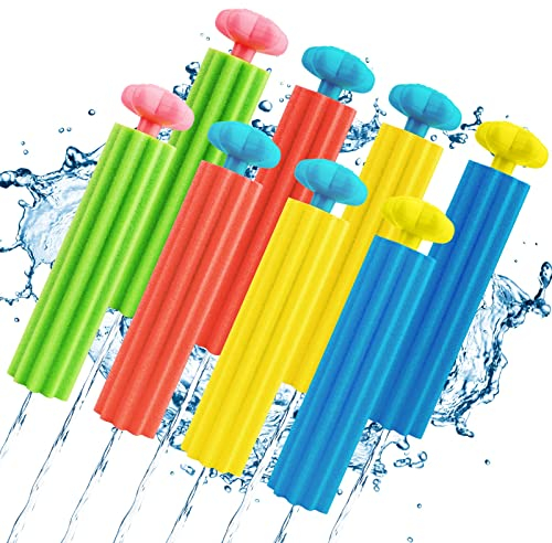 talifoca 8 pcs Wasserpistole Spielzeug Kinder, Schaum Wasserspritzpistolen Wasserspritze, Bunte Spritzpistole Wasser Kinder Wasserspielzeug für Sommer Partys Jungen und Mädchen