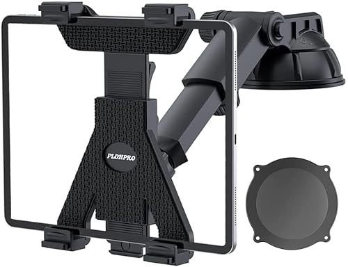 iPad Holder Car Mount, Universal Tablet Dashboard Windshield Suction, Halter with Sticky Gel Extension Adjustable iPad/Air/iMini/GalaxyTab 6-13in, for Navigation Car/Truck Home Office Scenarios