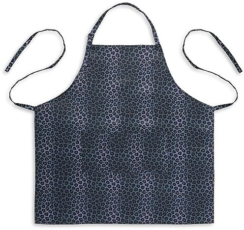 Plus Size Hair Stylist Apron for Women - Extra Large Salon Apron XL/XXL, Oversized Comfortable Fit - Stylish Extra Wide Aprons for Nail Technicians, Make-up Artists and Estheticians, Black Leopard,