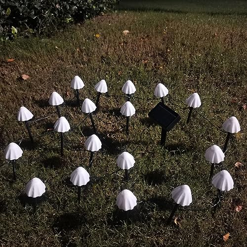 FHS LED Solar-Lichterkette 20er Pilze 5x5x20cm warmweiß 3,8m + 2m Zuleitung 35697