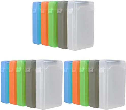 UKCOCO 3 Sätze Hochwertiges Festplattengehäuse Festplattenschutz Externe Festplatten-Organizer-Box Hochwertiger Kunststoff Und Stärke 5 Stück * 3