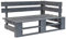 QJBSAVVA Outdoor-Eckbank, Eckbank Pflanzen Hocker Esszimmerbank Hocker Holz Geeignet für Wohnzimmer Living Room Büro Küche Paletten Holz Grau