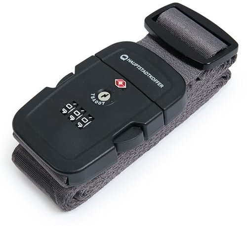 Hauptstadtkoffer - Koffergurt TSA, 5 cm x 190 cm, Besonders Auffällig & Sicher, Gepäckband, Luggage Strap für Koffer