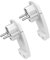2 Stück Weiß Schutzkontakt Winkelstecker 250 V (16A), Europäischer Stecker mit Klappgriff, Schutzkontakt Stecker für Kabel bis 3x1,5 mm², Flachstecker IP20 für den Heimgebrauch