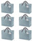 VENO 6 Pack 50L Large Storage Bags, Duvet Storage Bag King Size for Moving, Underbed Storage Bags for Bedding, Laundry Packing Boxes Clothes, Duvets, Blankets (50L Light Blue, 6 Pack)
