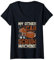 Damen Mein anderes Auto ist ein Scrum Machine Rugby T-Shirt mit V-Ausschnitt
