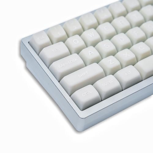 Dagaladoo White Jade - PBT SA Profile Double Shot Keycaps, 60-108% Sizes, Slight Transmittance