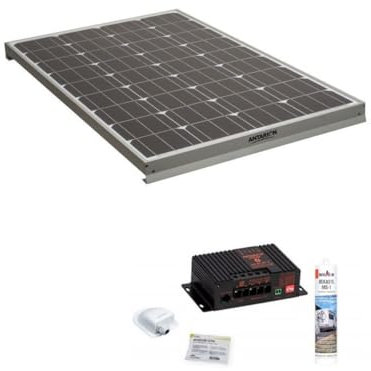 Antarion Pack Panneau Solaire 140W Camping Car + Régulateur de Charge pour Panneau Solaire MPPT10A BLUETOOH
