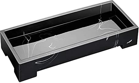 Bandeja rectangular de almacenamiento para baño, decorativa, de resina, para fregadero de cocina, sala de estar, dormitorio