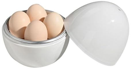 Microwave Egg Boiler, Egg Cooker for Microwave, 4 Capacity Boiled Egg Poachers, Rapid Egg Cooker Microwave Boiled Egg Maker Egg Maker for Hard Soft Boiled Egg Cooker Steamer 