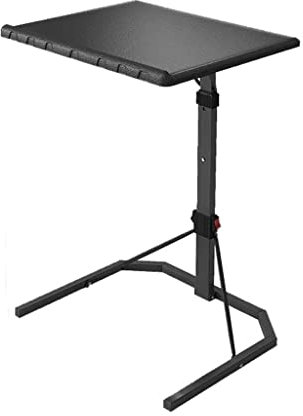 Folding Laptop Table Black with Adjustable Height and Tilt Angle Portable Gaming Computer Desk Tablet Stand Tray (D 43 * 51cm)