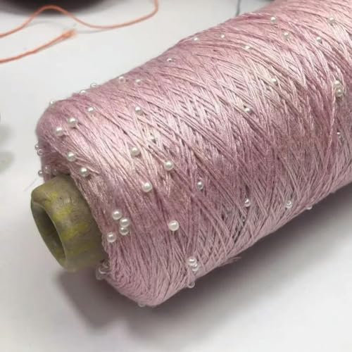 VICIYOO 350 g weiches Häkelgarn mit Perlen, handgestrickt, zum Stricken von Pullovern, Mützen und Schals