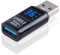 Poyiccot USB Extension Adapter with LED Digital Display, USB Male to Female Adapter USB 3.2 Type A Extension Adapter for Smart Digital Tester Compatible with Laptop, Keyboard,Flash Driver, 1Pack