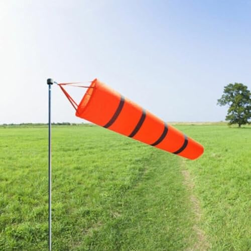 Airport Windsock, 150Cm for Red Airport Windsock Rip-Stop Polyester Wind Measurement Sock Bag, Accurate Wind Measurement