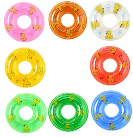 Alasum 8St Schwimmring für Puppen Schwimmen schwimmendes Spielzeug Puppenhaus- badewannenspielzeug Wassersport Pool schwimmboje kleine winzige