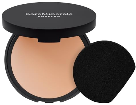 bareMinerals BAREPRO 24HR Pressed Powder Foundation - Full Coverage | Talc-free pressed face formula provides natural matte finish and oil control. Sweat, humidity, water & transfer-proof