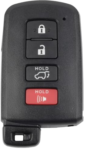 Vornec Key Fob for Toyota Highlander - HYQ14FBA 89904-0E121 | 4-button liftgate remote, fits Highlander 2014-2019, 8A/H chip, uncut blade, battery included