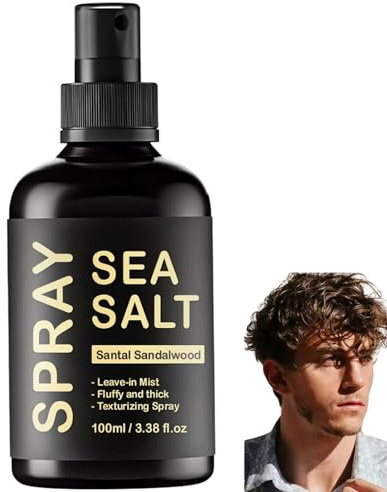 Sea Salt Spray for Hair Men, Sea Salt Spray, Natural Finish Sea S-alt S-pray for Hair, Volumizes & Texturizes, Light & Non-Greasy, Men's Texturizing Surf Spray, Ideal for All Hair Types, 100ml