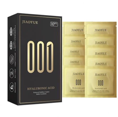 Préservatifs Latex Extra Fins avec Acide Hyaluronique - Lubrification Longue Durée, 10 Pièces - Pour Une Peau Hydratée et Sensations Renforcées