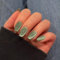 SXVME Light Green Cat Eye Press on Nails Short Coffin, Glitter False Nails Press ons Medium, Sparkly Shiny Fake Nails With Design, Cute Bling Reusable Soft Gel Stick on Nail for Women 30 Pcs