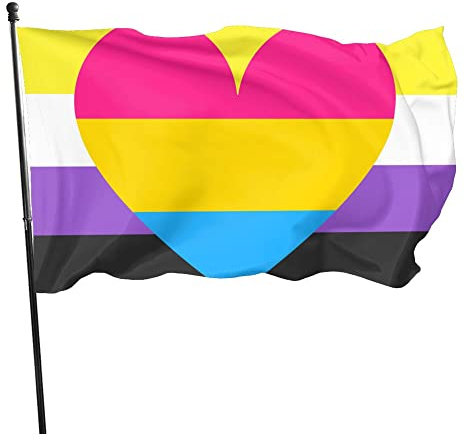 Nonbinary Pan Combo von Pride-Flags Flagge 3x5 Ft Garten Outdoor Dekoration Banner