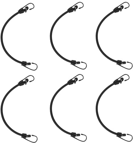 SOPOTUTU Lot De 6 Tendeurs À Linge Pour Tentes De Camping Moto Sangles De Fixation Robustes Pour Moto Tente Bagages Noir