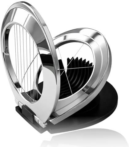 Egg Slicer, Multi Function for Hard Boiled Eggs, Heavy-Duty Egg Cutter for Hard-Boiled Eggs, 2-in-1 Slice and Wedge Kitchen Tool, Dishwasher-Safe