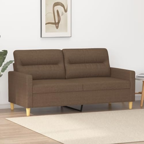 Frdhee Boneless Couch, 2-Sitzer-Sofa Braun 140 cm Stoff Schlafcouch Klein für Wohnzimmer Schlafzimmer Wohnung