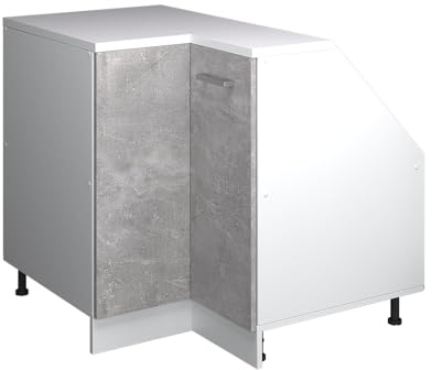 Vicco Eck-Küchenschrank für Dachschrägen R-Line, Beton, 75.6 cm