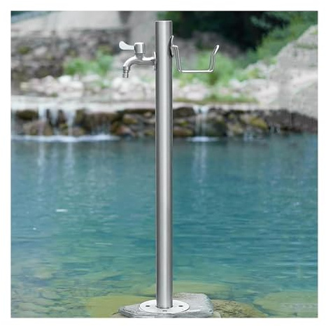 Outdoor Garden Water Column, Stainless Steel Garden Water Pump Vertical Tap Irrigation Washing(13 * 86CM)
