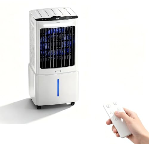 Klimaanlage Mobil 25L ohne Abluftschlauch | 6,8 m Reichweite des Luftstroms | Mobile Klimaanlage 3 Stufen, oszillierender Luftstrom, 6 Kühlakkus, für Schlafzimmer & Büro