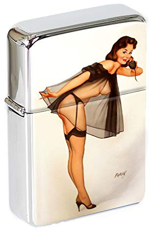 Trunk Call Pin-up Girl Flip Top Lighter